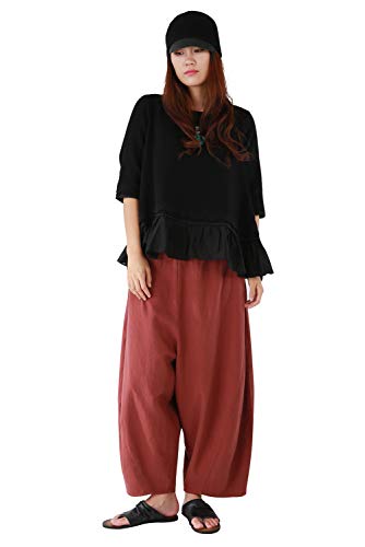 Jiqiuguer Baggy Pants with Pockets