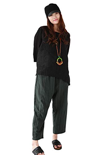 Jiqiuguer Boho Linen Pants with Pockets